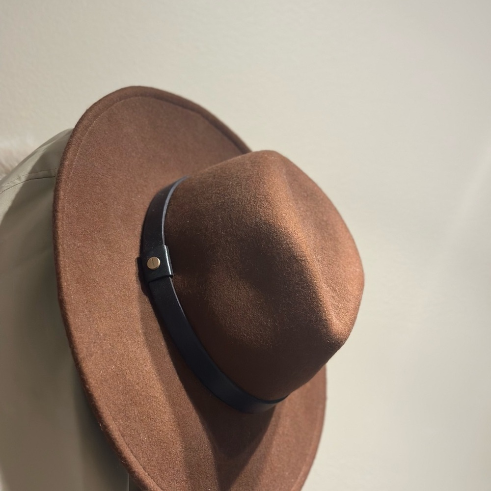 All Saints Brown Hat with Black Band